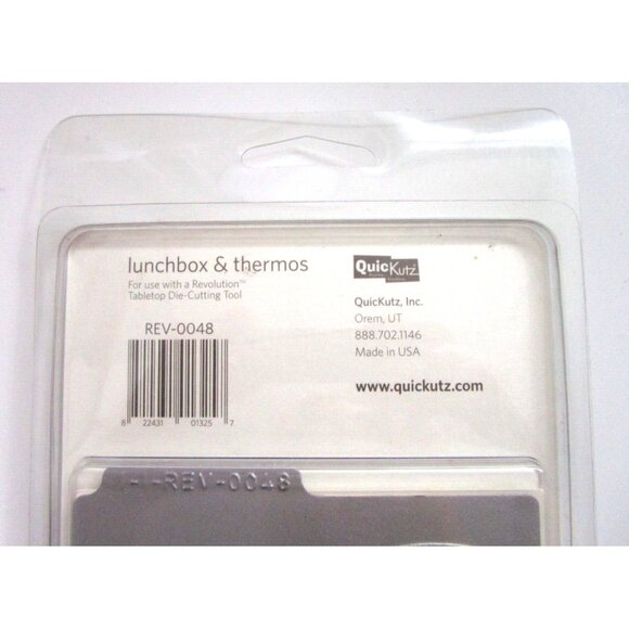 QuicKutz "Lunchbox & Thermos" - One Die Cut "REV 0048 Revolution Die" - 2007 NOS - Picture 6 of 8